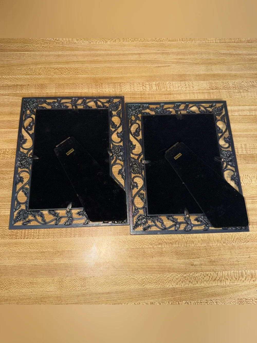 Vintage pewter Ornate Silver Floral Picture Frame - Set of 2 5x7